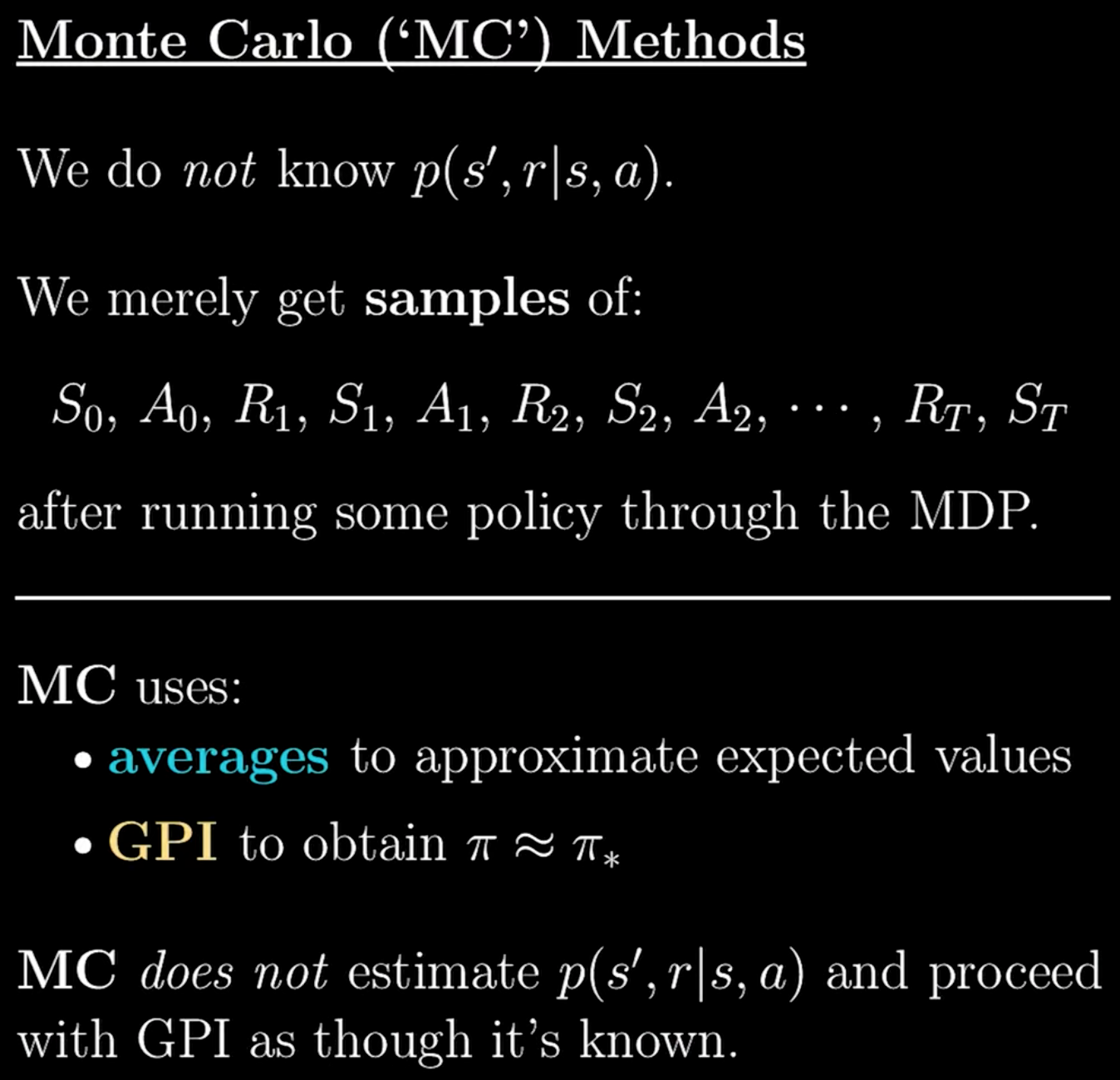 MC Methods